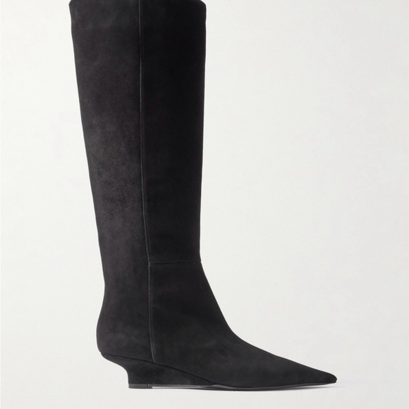 TOTEME Sharp Suede Knee High Boot - Picture 3 of 3